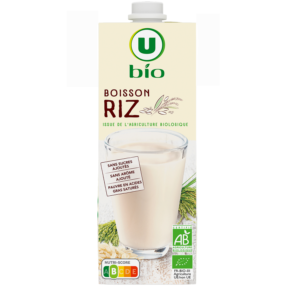 U BIO Boisson végétale au riz 1l