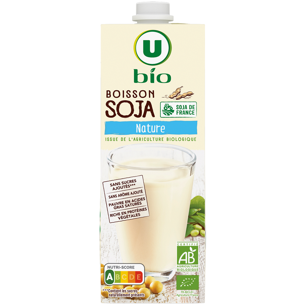 U BIO Boisson végétale soja nature 1l