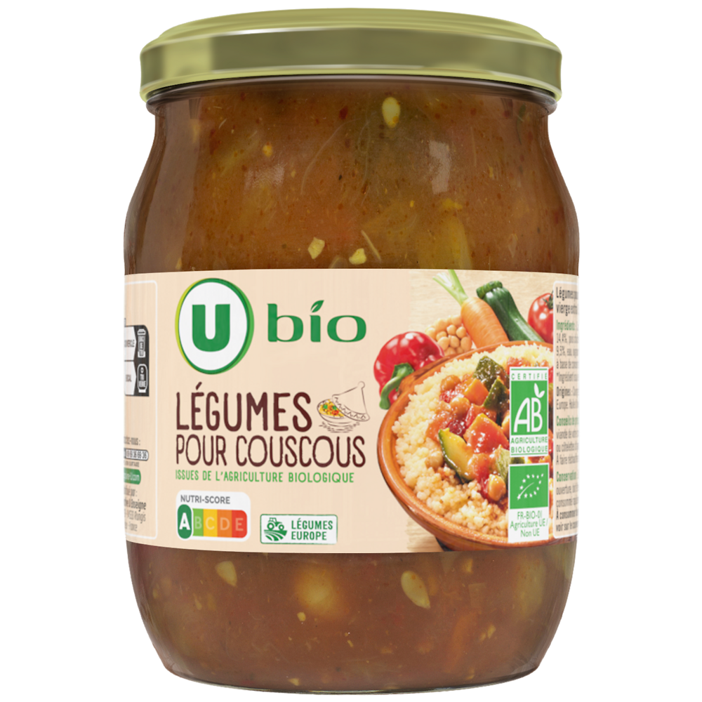 U BIO Légumes pour couscous - Bocal 520g