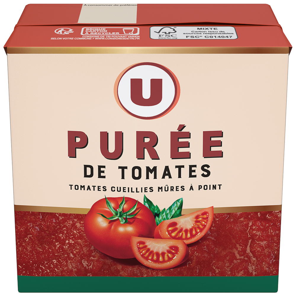 U Purée de tomate  brique de 500g