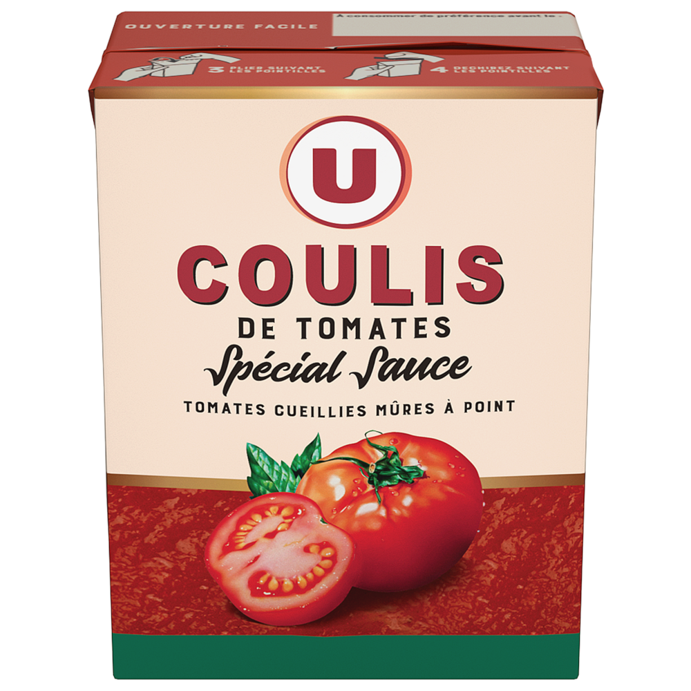 U Pulpe de Tomates spécial sauce coulis  boîte de 390g