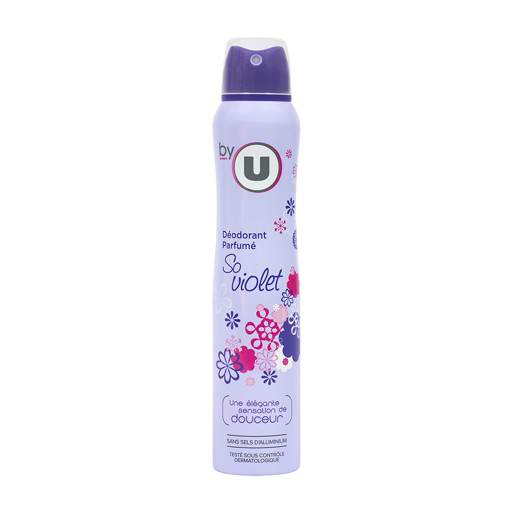 BY U Déodorant pour femme 24H so violet  atomiseur de 200ml