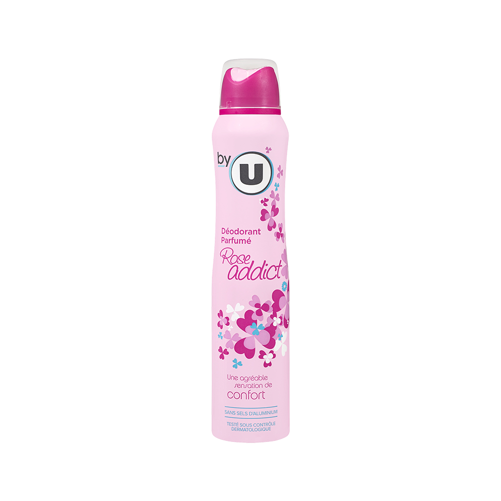 BY U Déodorant pour femme 24H rose addict  atomiseur de 200ml