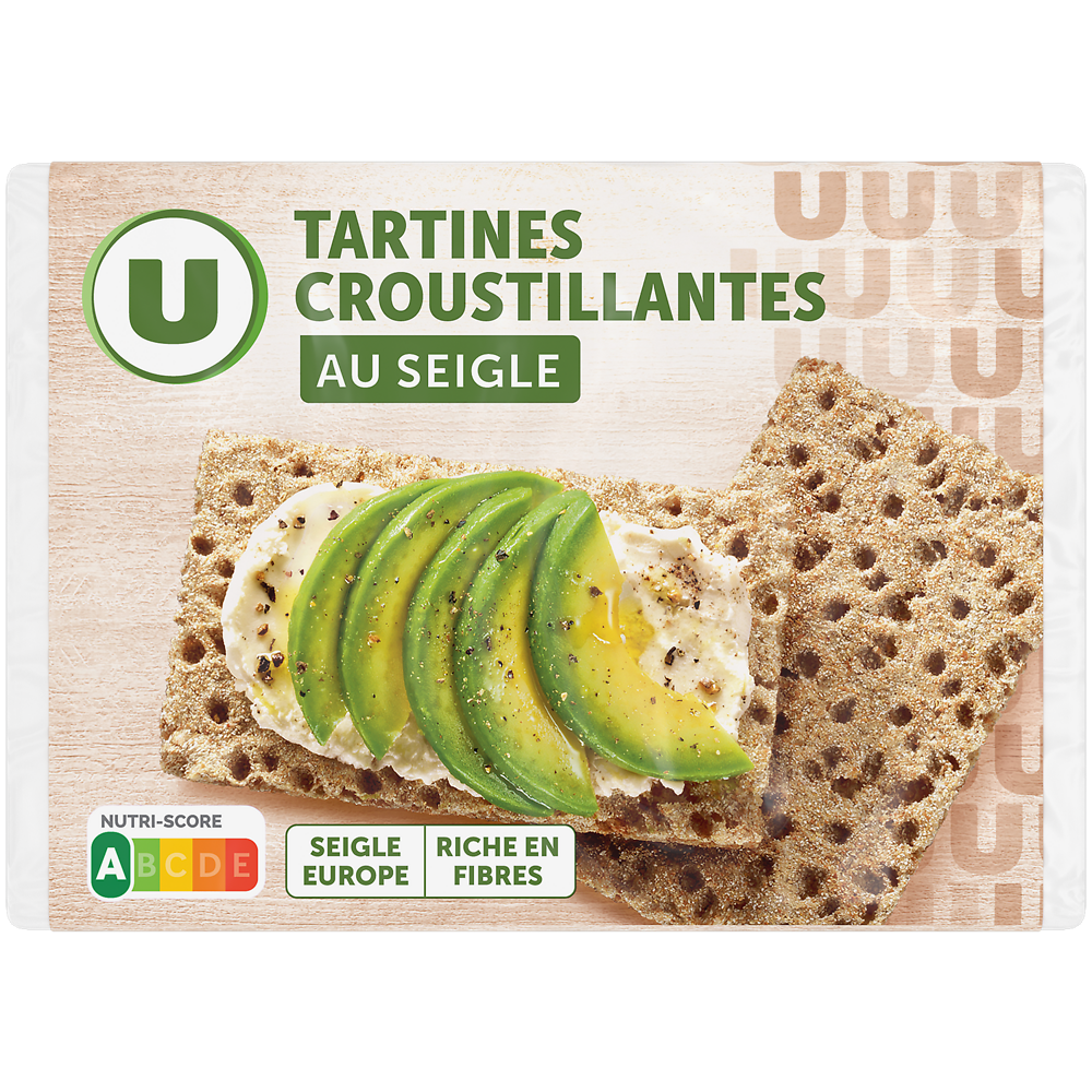 U Tartine croustillante seigle  paquet de 250g