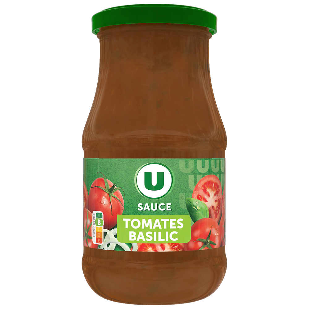 U Sauce tomates et basilic  bocal de 420g