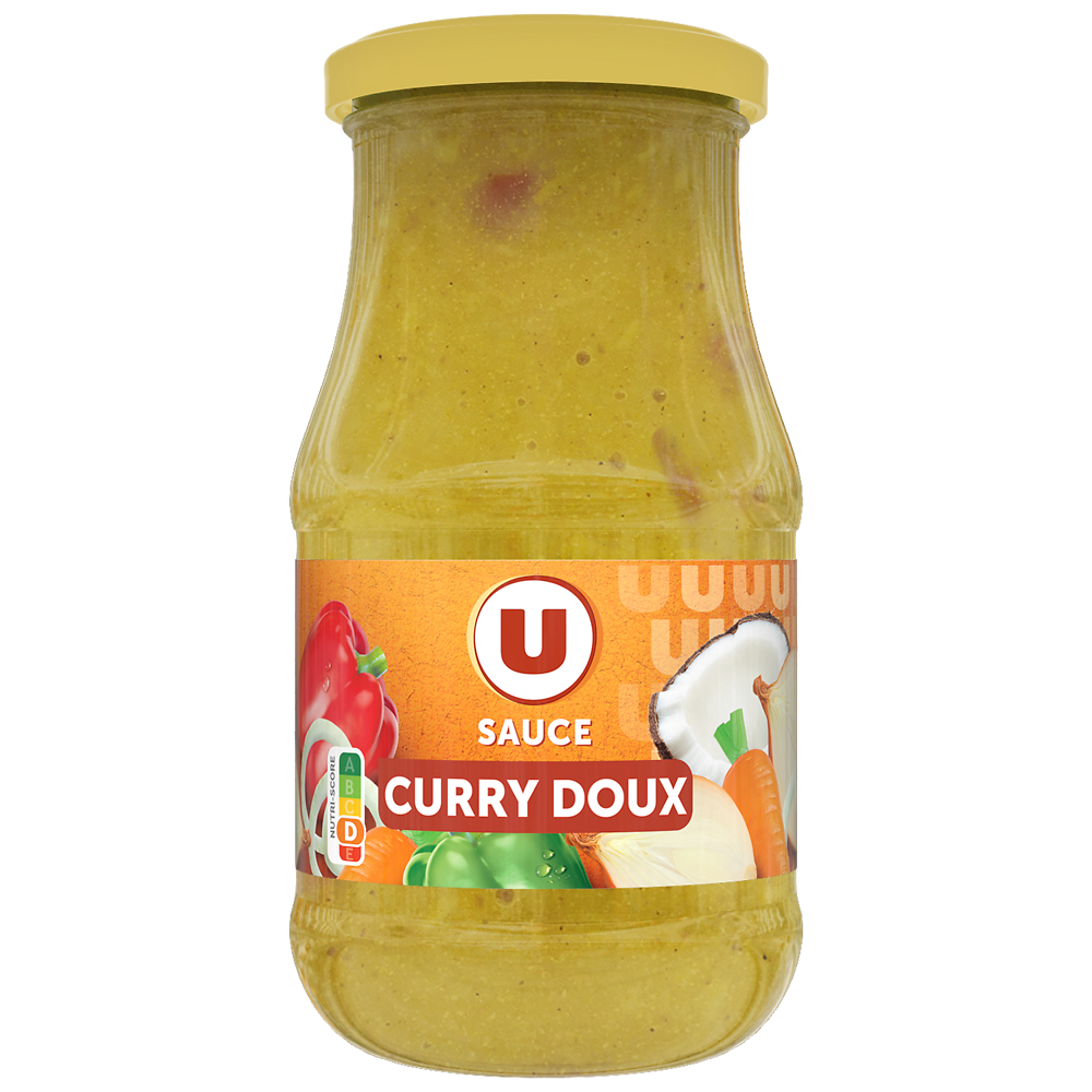 U Sauce curry doux  bocal de 446ml