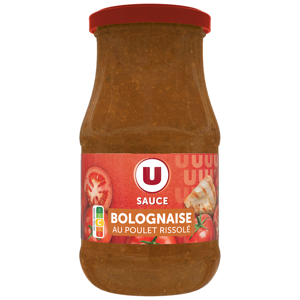 U Sauce bolognaise au poulet rissolé  pot de 420g