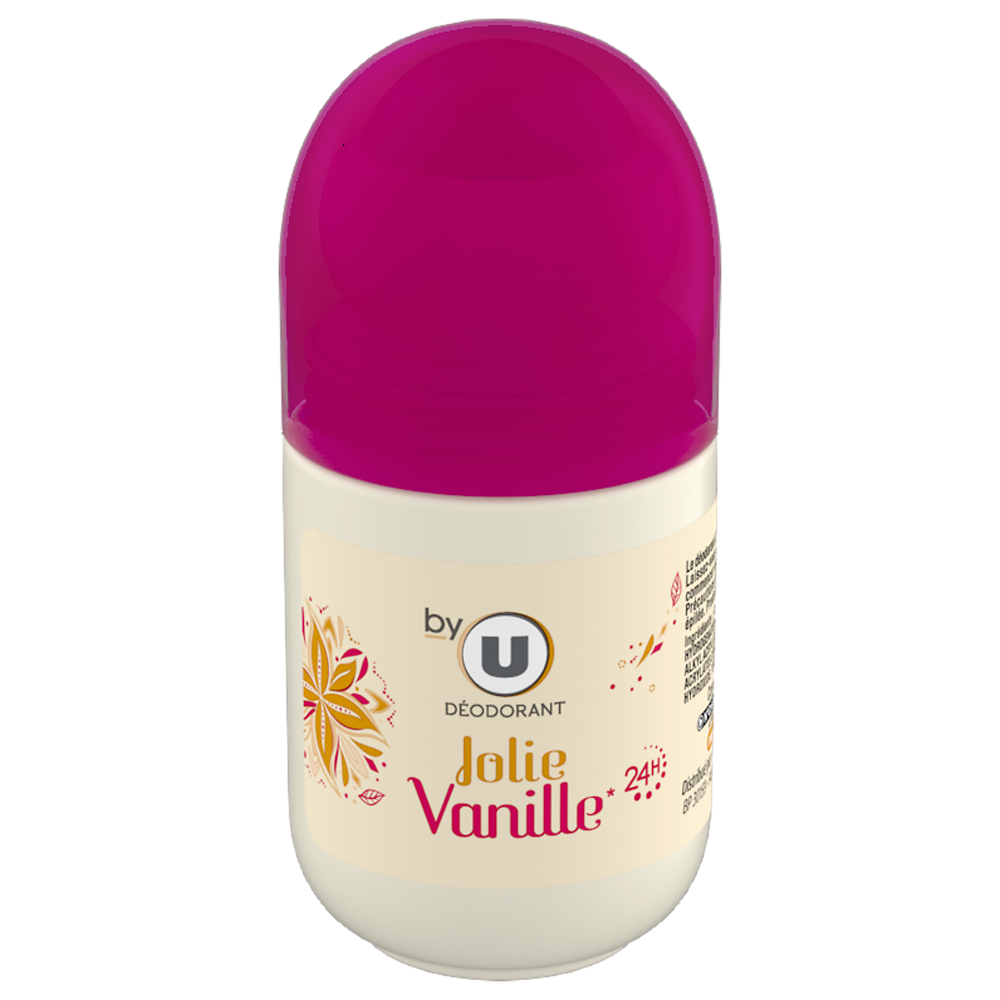 BY U Déodorant femme jolie vanille  bille de 50ml