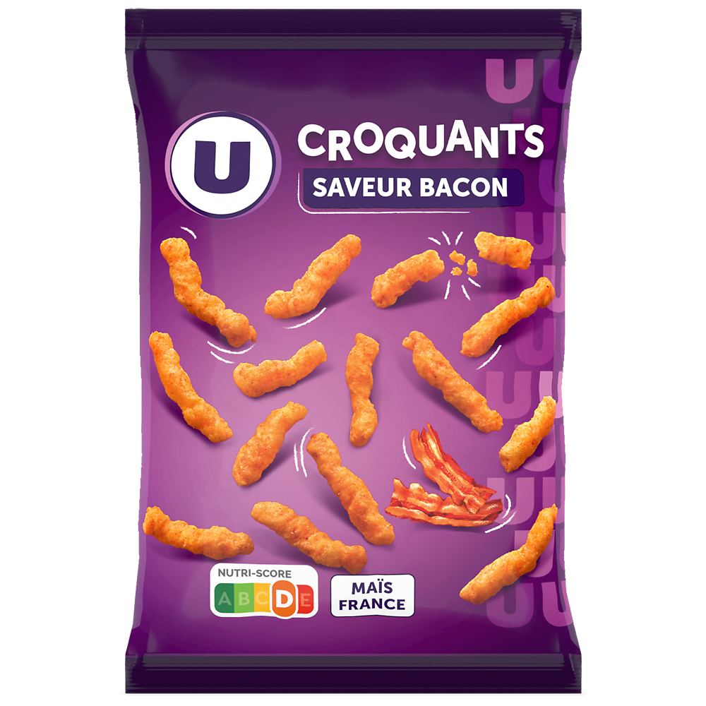 U Croquant goût bacon  sachet de 90g