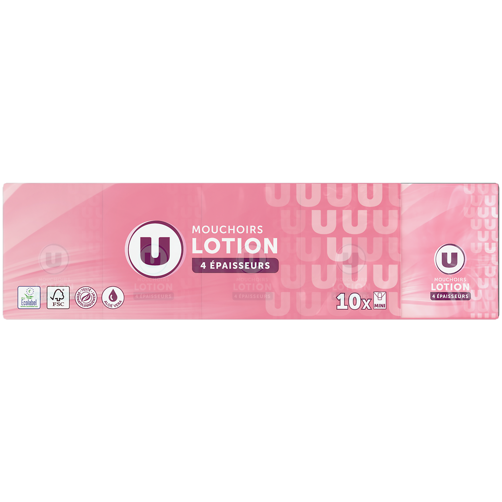 U Mouchoirs lotion  10 étuis