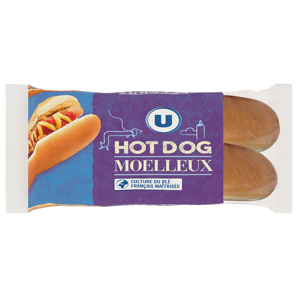 U Pain spécial hot dog  x4,  -  250g