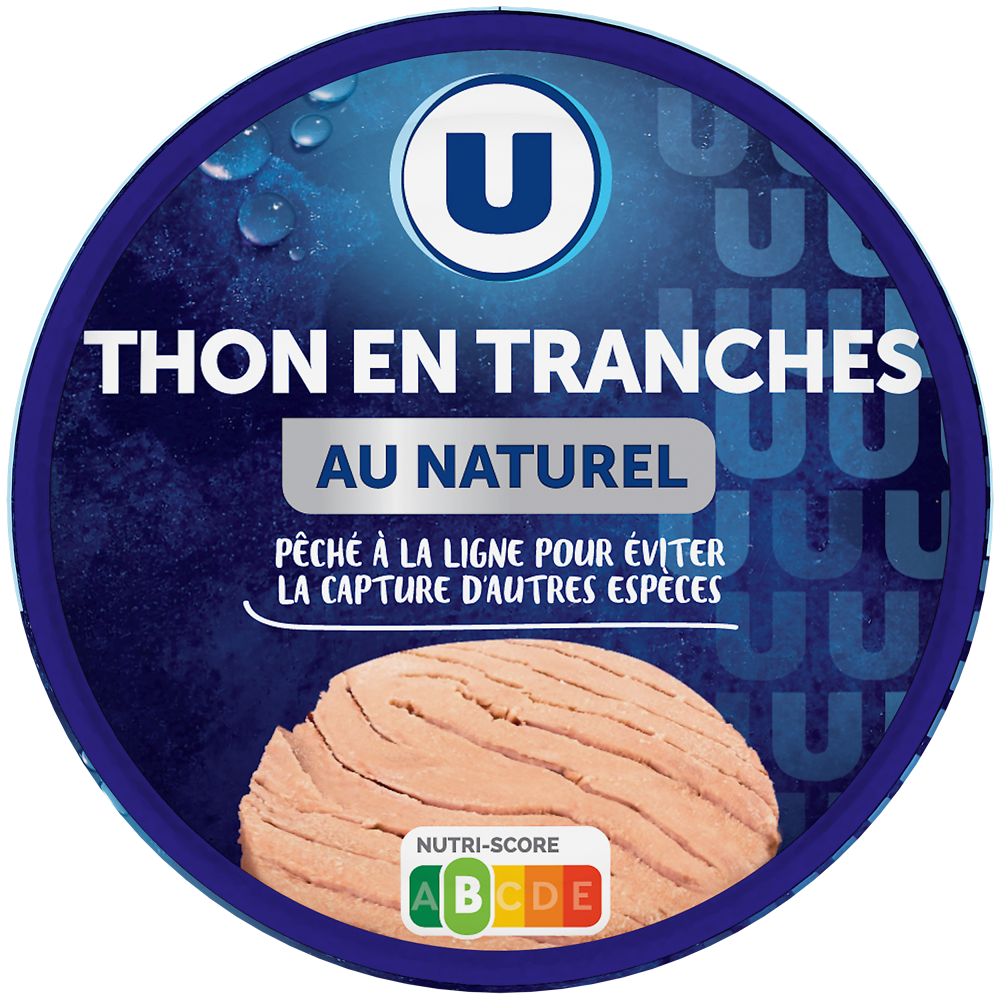 U Thon en tranche naturel pêché ligne  112g