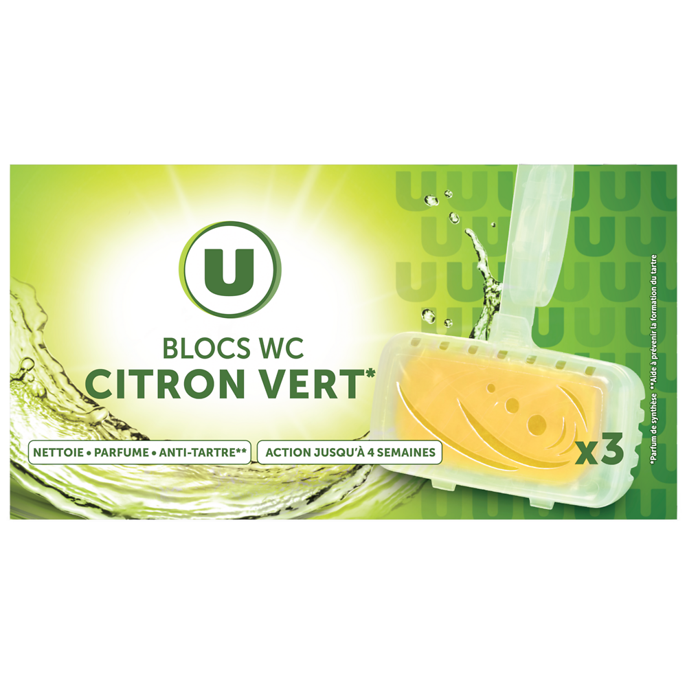 U Bloc wc parfum citron vert  x3