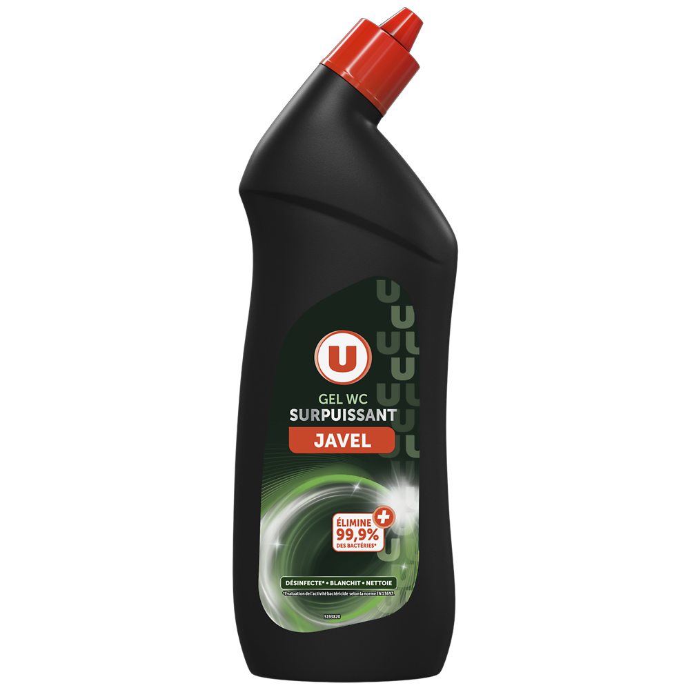 U Gel wc surpuissant javel 5 en 1  bouteille de 750ml