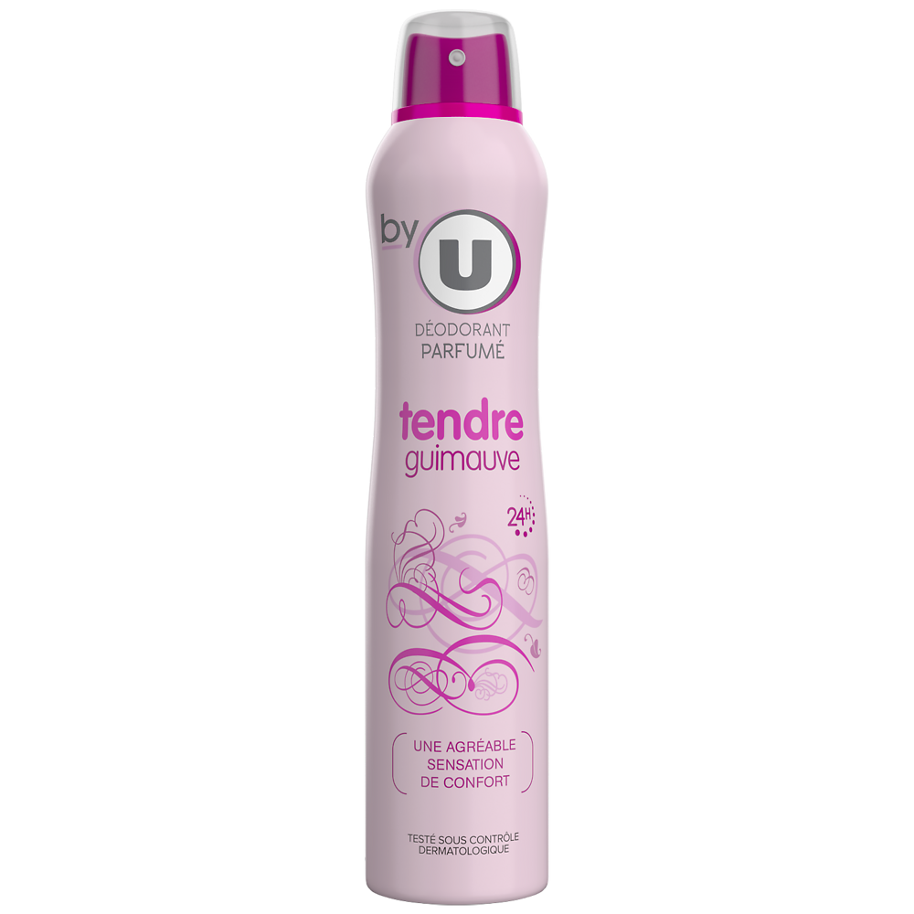 BY U Déodorant pour femme 24H tendre guimauve  atomiseur de 200ml