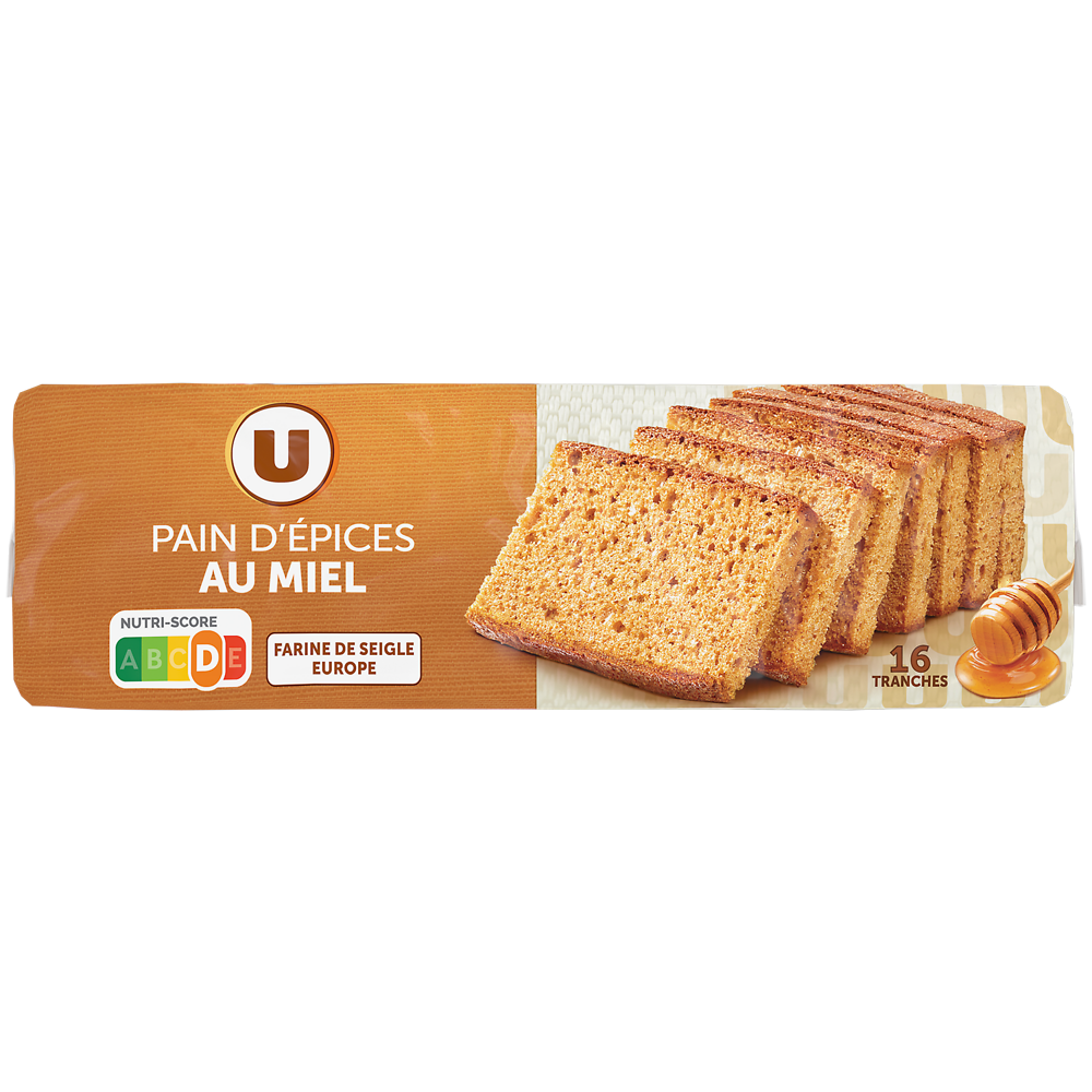 U Pain d'épices au miel  paquet de 350g