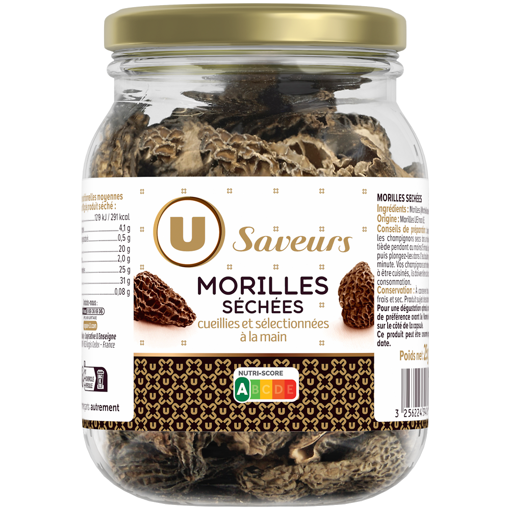 U SAVEURS Morilles séchées - pot 25g