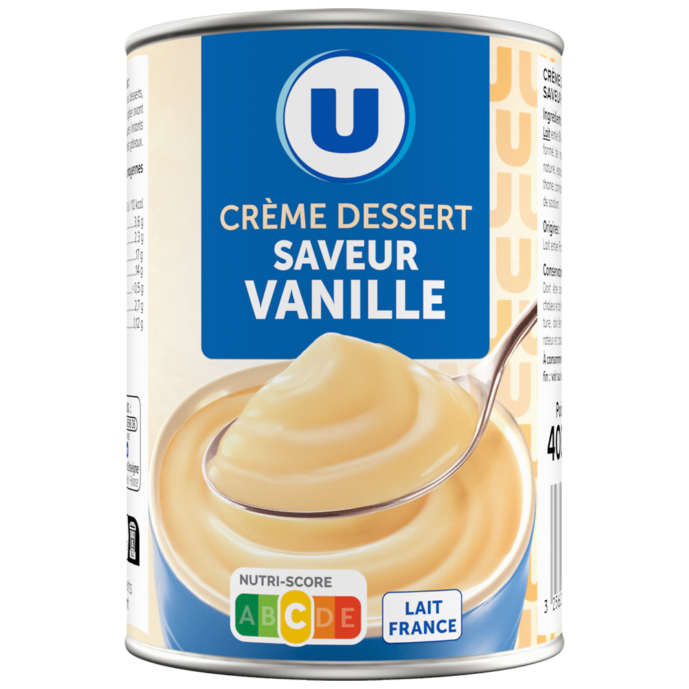 U Crème dessert saveur vanille  400g