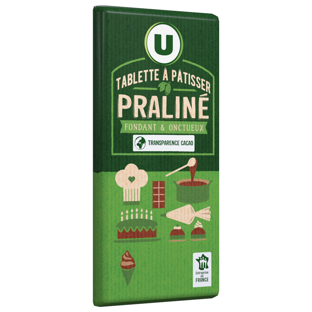 U Chocolat praliné à pâtisser  Tablette de 170g