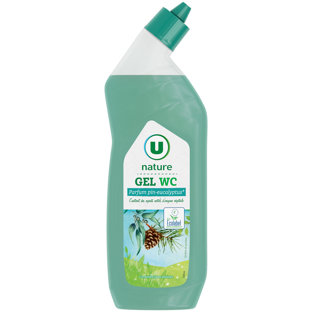 U NATURE Gel wc parfum pin-eucalyptus  bouteille de 750ml