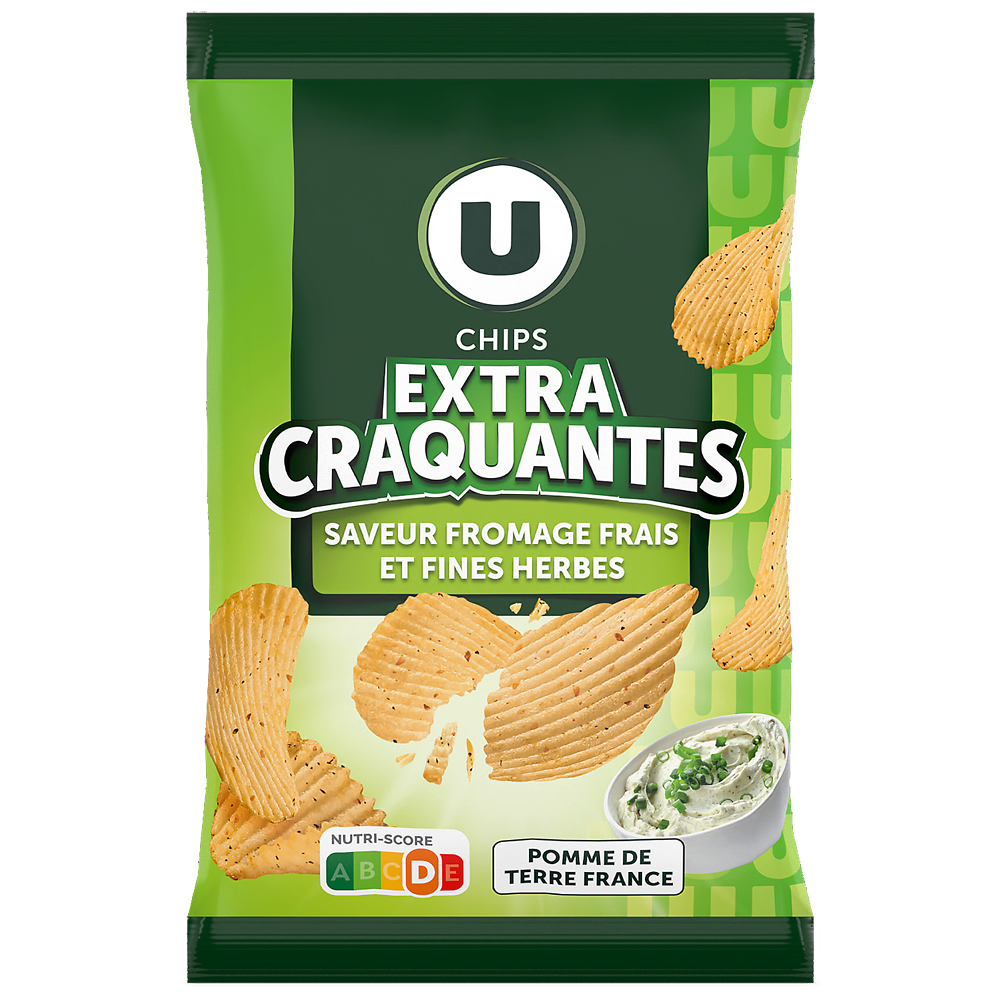 U Chips saveur fromage frais - 135g