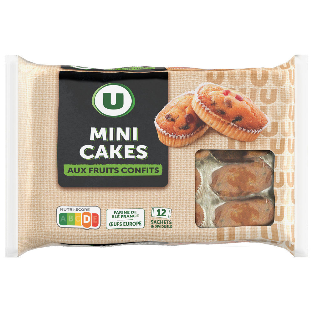 U Mini cakes aux fruits confits  x12  -  450g