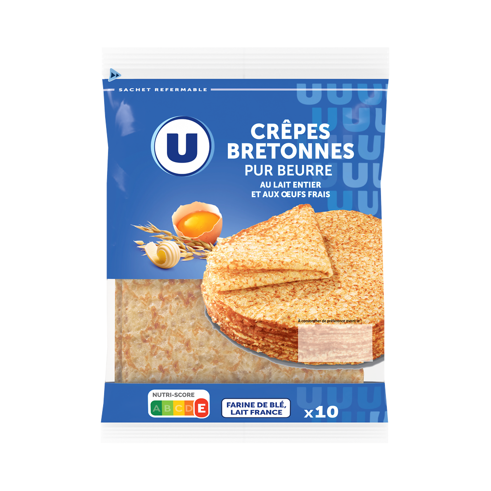 U Crêpes Bretonnes nature  x10  -  300g