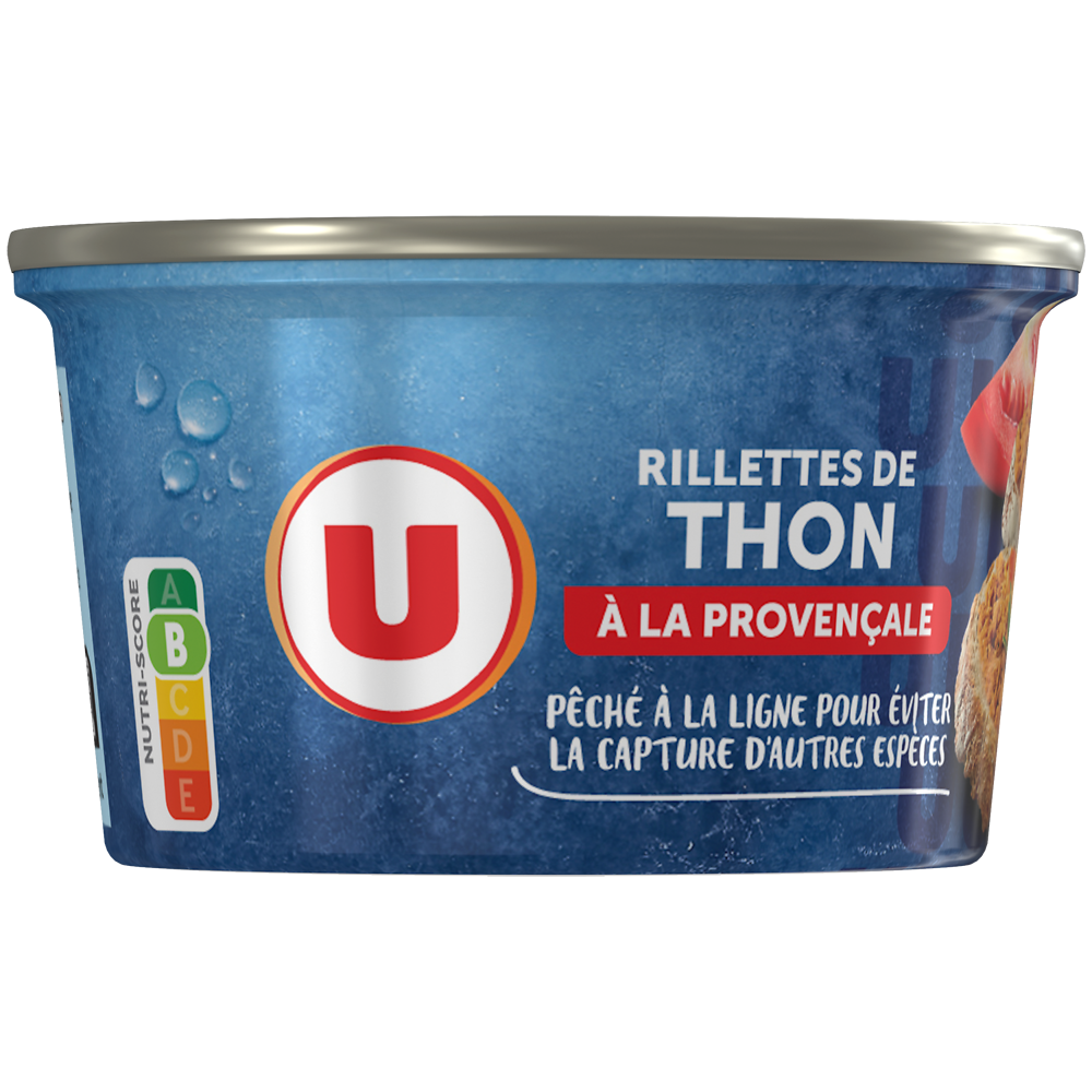 U Rillettes de thon péché à la ligne à la Provençale  boîte de 125g