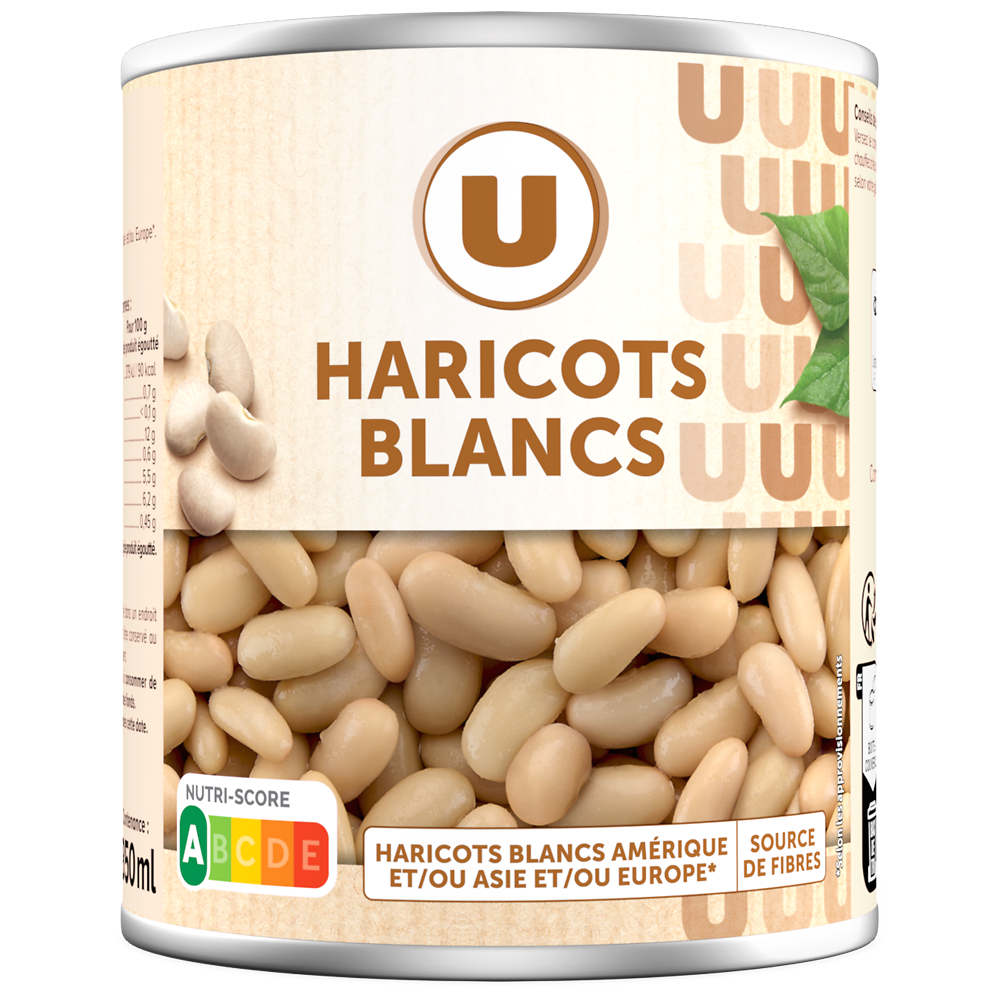 U Haricots blancs préparés - Boîte 500g