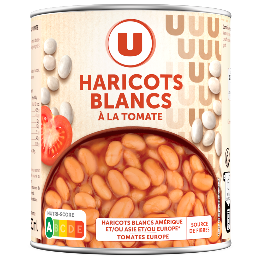 U Haricots blancs tomate - Boîte 800g