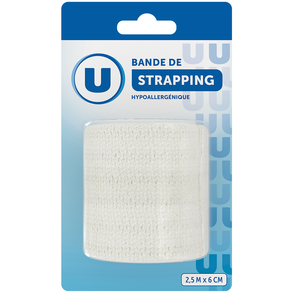 U Bande de strapping   2,5m x 6 cm