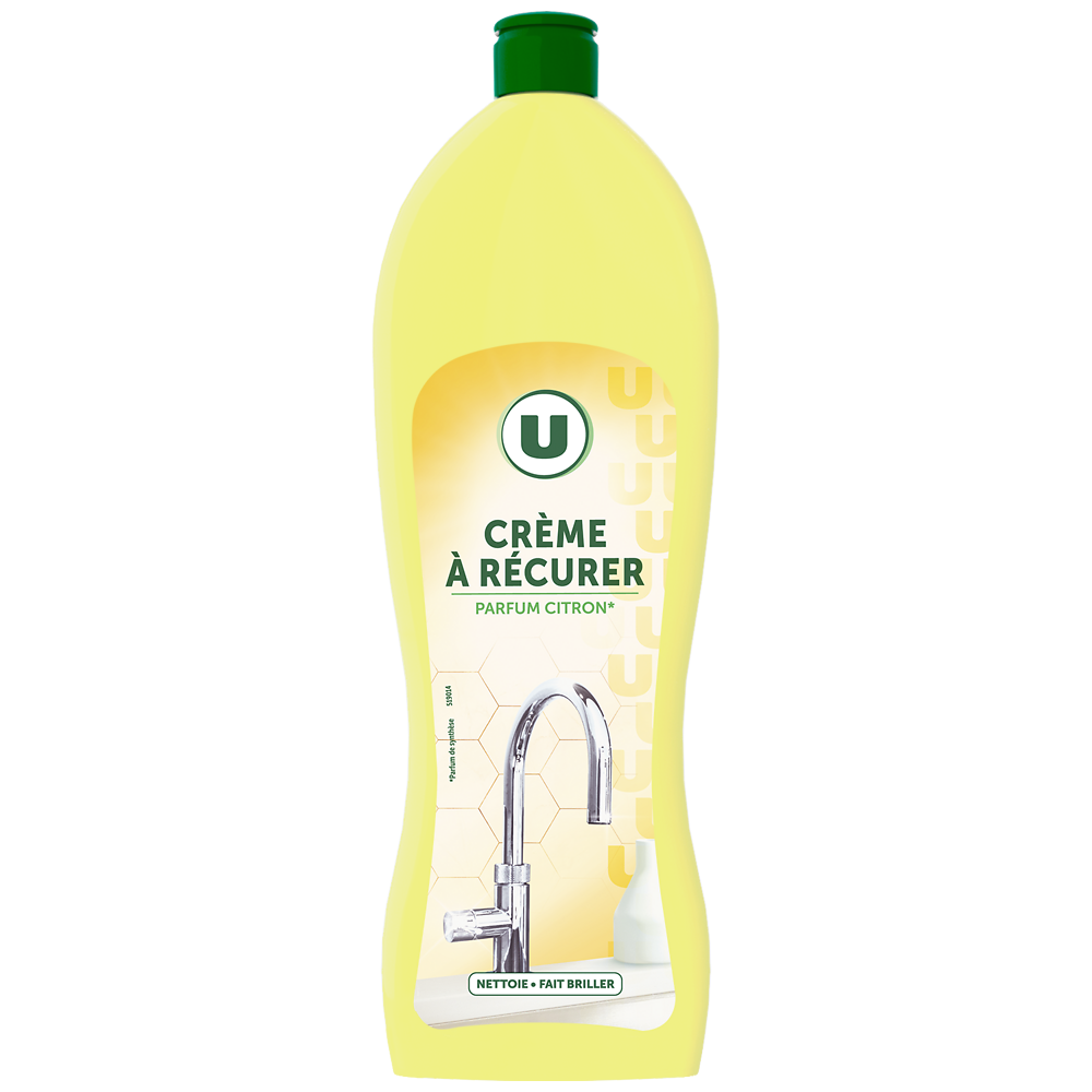 U Crème à récurer fraîcheur citron  flacon de 750ml