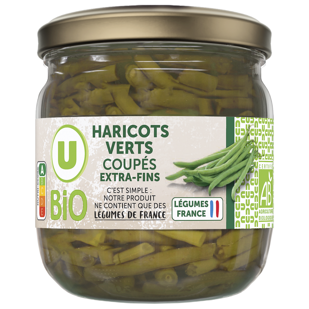 U BIO Haricots verts extra fins U BIO bocal 37cl 185g