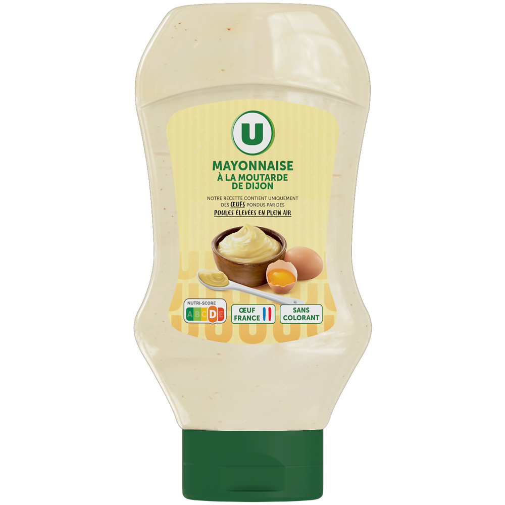 U Mayonnaise à la moutarde de Dijon  flacon souple queez de 430g