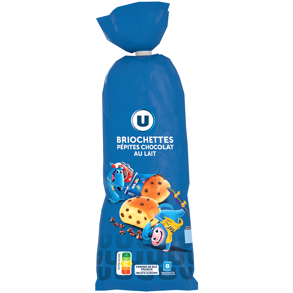 U Briochettes pépites chocolat au lait U 8 unités  -  280G