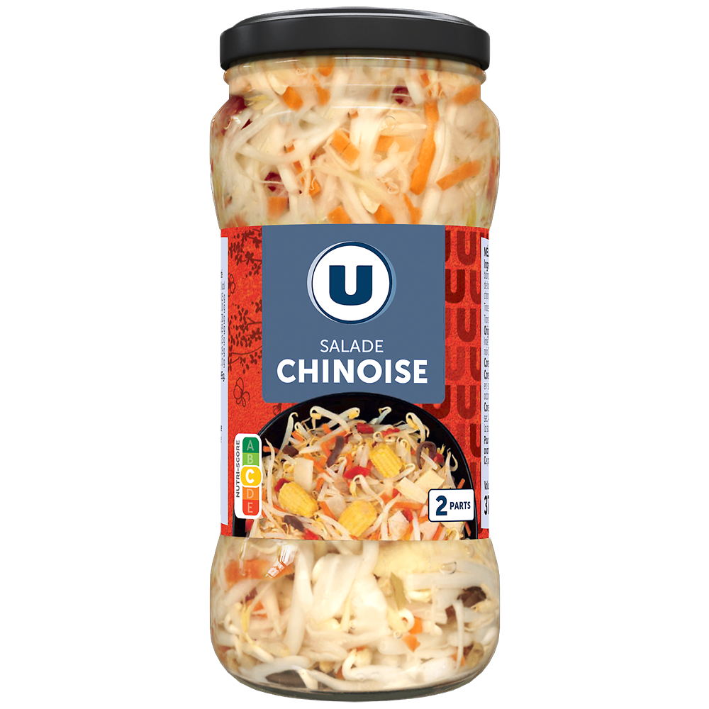 U Salade Chinoise mélange de légumes variés en saumure  190g