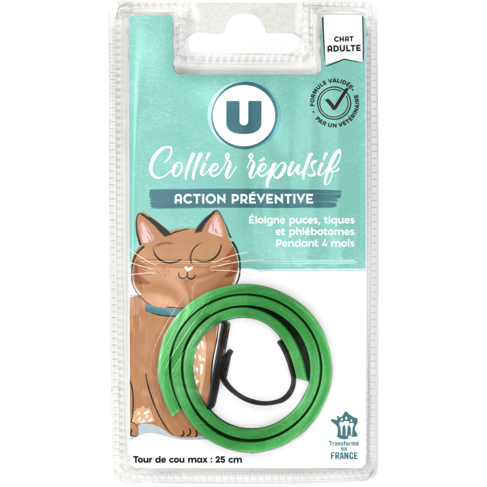 U Collier répulsif pour chat 14g