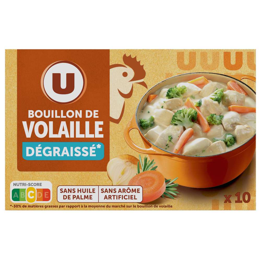 U Bouillon de volaille dégraissé  10 cubes  -  100g