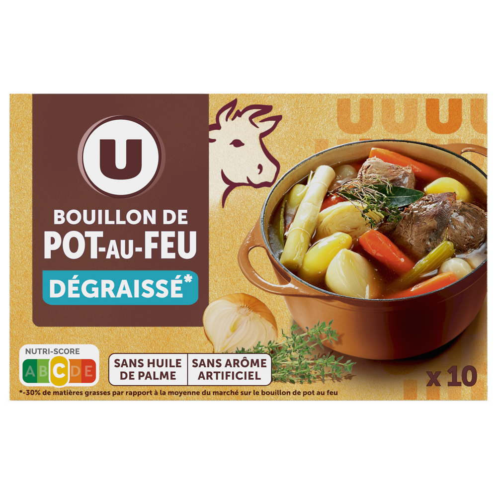 U Bouillon de pot-au-feu dégraissé  10 cubes  -   100g