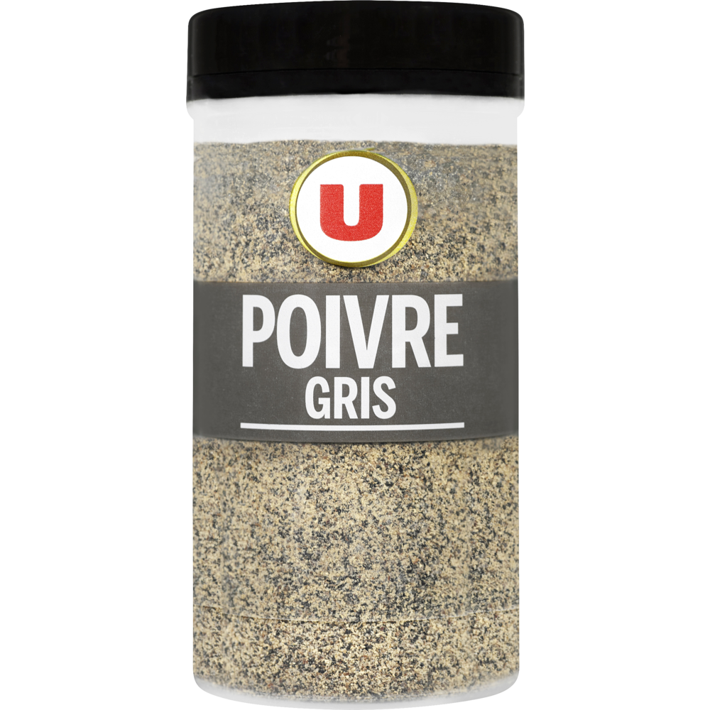 U Poivre gris moulu  grand format, 100g