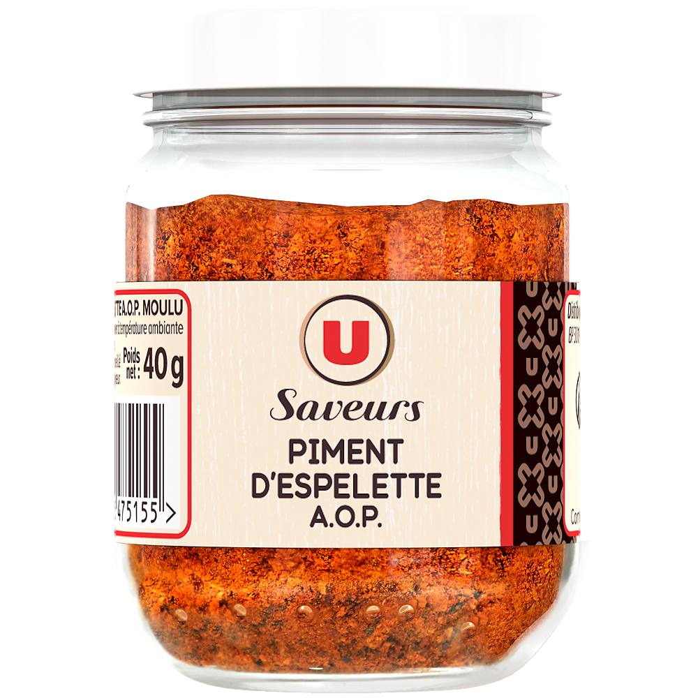 U SAVEURS Piment d'espelette aop  format classique 40g