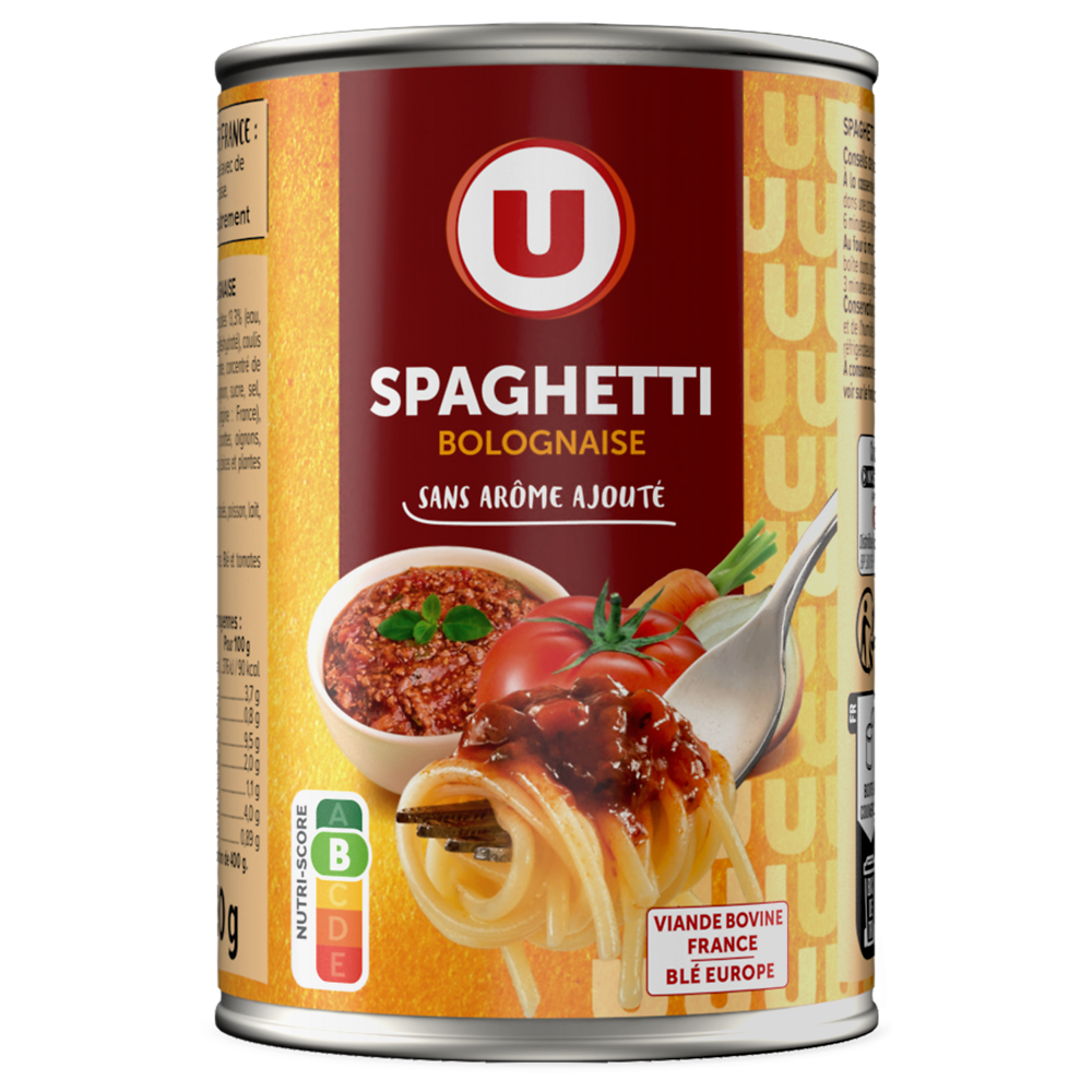 U Spaghetti bolognaise Boîte de 400g