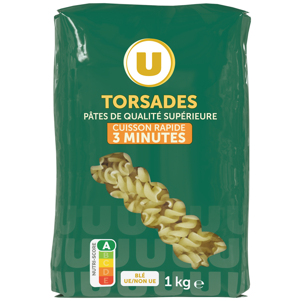 U Torsades cuisson rapide  sachet  de 1kg