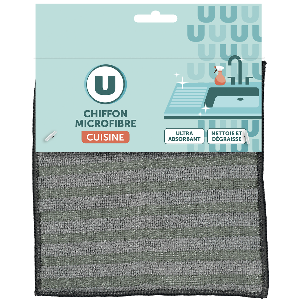 U Chiffon en microfibre 2D pour la cuisine  x1