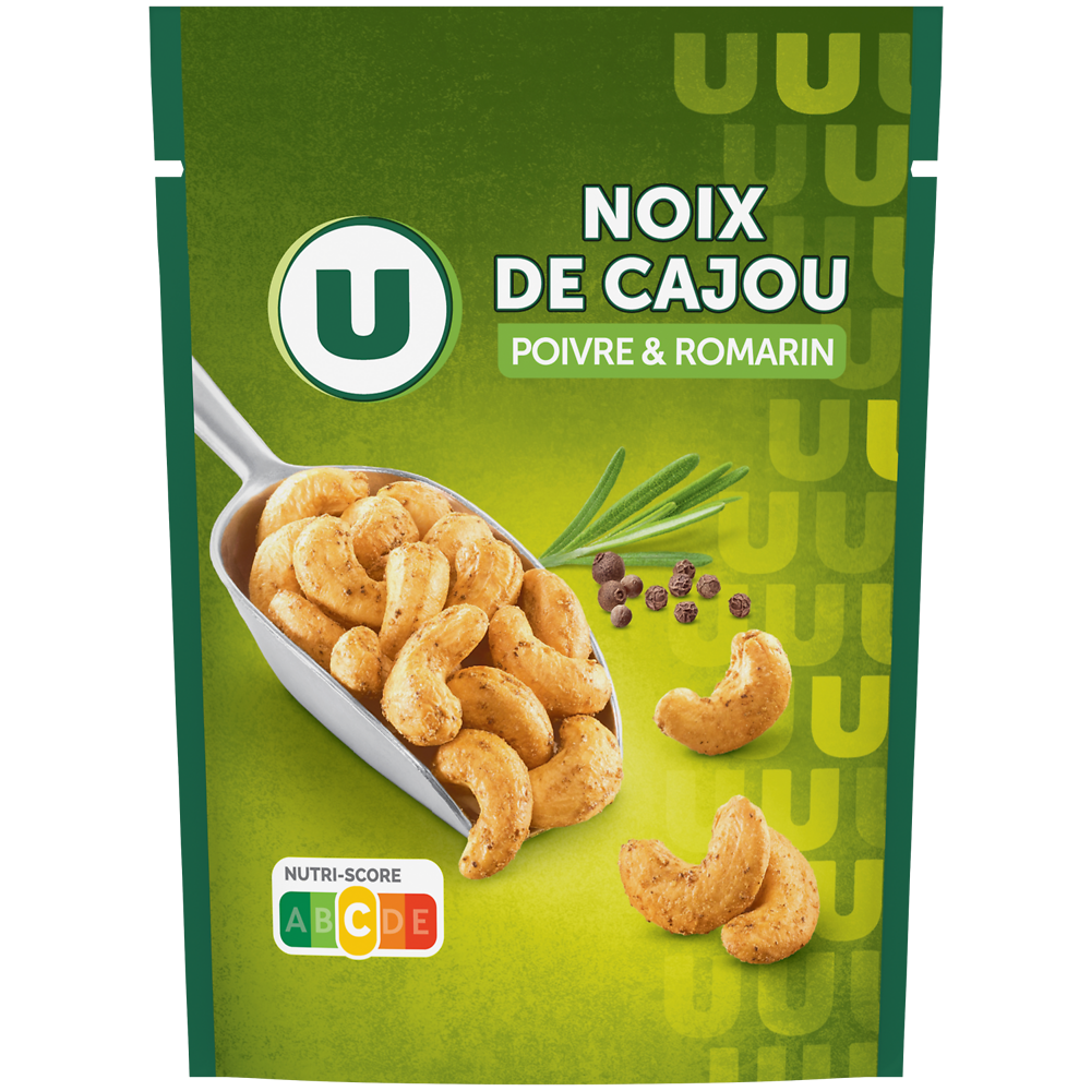 U Noix de cajou romarin poivre  paquet de 100g