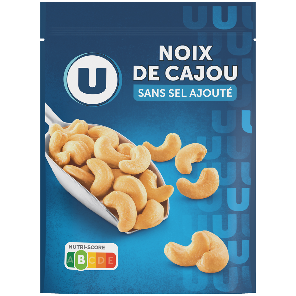 U Noix de cajou sans sel ajouté  sachet de 150g