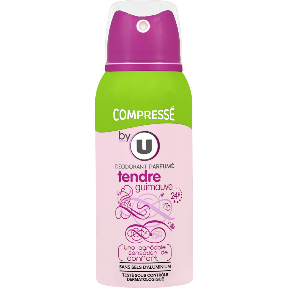 BY U Déodorant compressé pour femme parfum tendre guimauve  atomiseurde 100ml