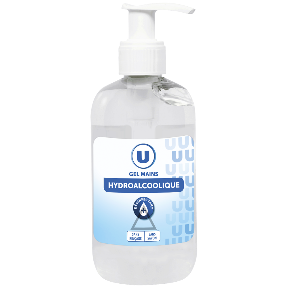 U Gel nettoyant hydroalcoolique pour les mains  250ml