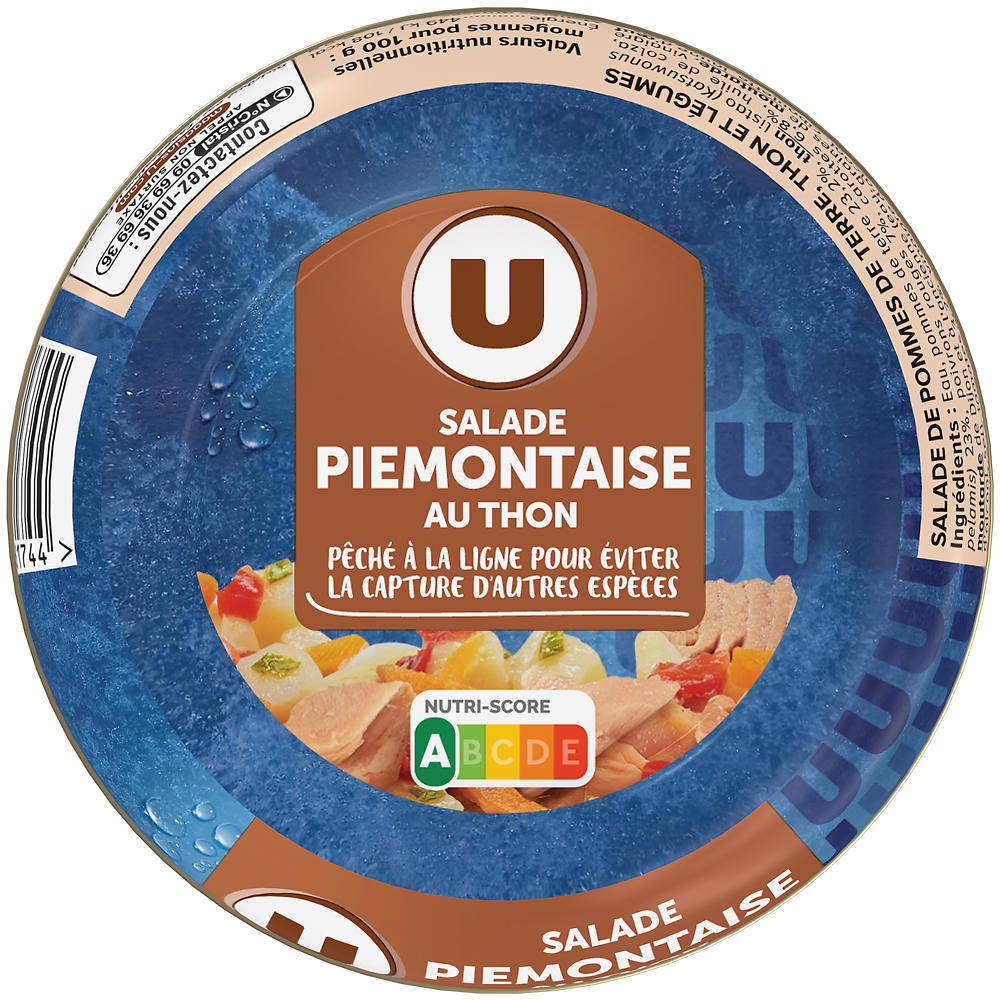 U Salade thon piémontaise pêché à la ligne  boîte de 250g