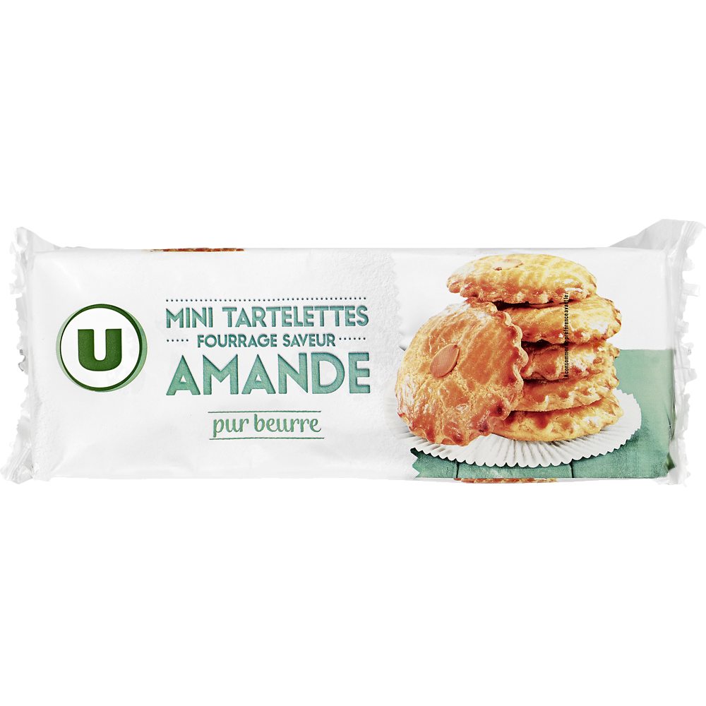 U Mini tartelette pur beurre fourrage saveur amande  270g